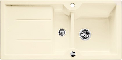 Кухонная мойка Blanco Idessa 6S, с крылом, с клапаном-автоматом, керамика, магнолия глянцевая 519605
