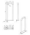 Поручень настенный Aquatek 620x230, стационарный, хром POR-0000002