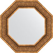 Зеркало Evoform Octagon 640x640 в багетной раме 101мм, вензель бронзовый BY 7376