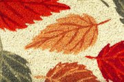 Коврик придверный 45х75см промежуточный осенние листья, кокос / резина Golze Coco Relief 547-30-12