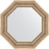 Зеркало Evoform Octagon 620x620 в багетной раме 93мм, серебряный акведук BY 7360