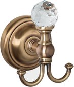 Крючок для ванной TW Crystal, бронза с кристаллом swarovski TWCR016br-sw