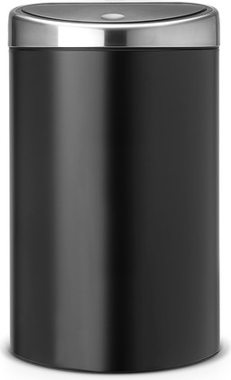 Мусорный бак Brabantia Touch Bin, 40л, чёрный матовый 378768