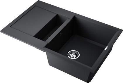 Кухонная мойка Omoikiri Sakaime 78-2-BL с крылом, Tetogranit, чёрный 4993114