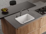 Кухонная мойка Omoikiri Torishima 67-U/I-WH Glossy, Natceramic, белый глянцевый 4993866