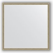 Зеркало Evoform Definite 680x680 в багетной раме 28мм, витое серебро BY 0656