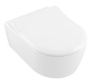 Сиденье с крышкой для унитаза Villeroy & Boch Avento SlimSeat, с функцией автоматического опускания (SoftClosing), со снимаемым сиденьем (QuickRelease), Альпийский белый 9M87S101