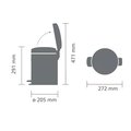 Мусорный бак с педалью Brabantia NewIcon 5л, Soft Grey Мягкий серый 252204