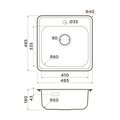 Кухонная мойка Omoikiri Notoro 48-SI Matt, silver matt 4997437