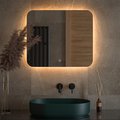 Зеркало Defesto Opti, LED-подсветка 23W, 70x60, сенсорный выключатель, тёплый белый свет DF 2816SH