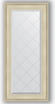 Зеркало Evoform Exclusive-G 580x1280 с гравировкой, в багетной раме 95мм, травлёное серебро BY 4069