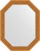 Зеркало Evoform Polygon 580x730 в багетной раме 70мм, состаренное золото с плетением BY 7106
