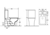 Унитаз напольный Aquatek Optima Square 665x345x775, комплект (чаша, бачок, сиденье) AQ4411-00
