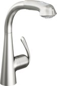 Смеситель для кухни Grohe Zedra выдвижная лейка с переключателем аэратор/душевая струя, нержавеющая сталь 32553SD0