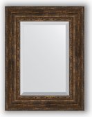 Зеркало Evoform Exclusive 620x820 с фацетом, в багетной раме 120мм, состаренное дерево с орнаментом BY 3404