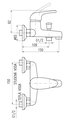 Смеситель для ванны RAV Slezak Sazava, рычаг 5, хром SA554.5