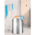 Корзина для белья Brabantia, 40л, двухсекционная, с деревянной крышкой, матовая сталь 360381