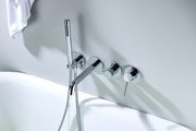 Смеситель для ванны Aquatek Европа встраиваемый на 4 отв., внешняя и скрытая часть, хром AQ1344CR