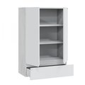 Шкаф Санта Марс 600x900x300, подвесной, 1 ящик, светло-серый, белый 700412