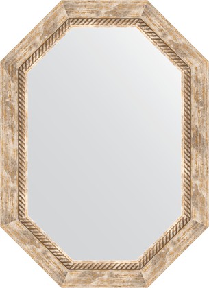 Зеркало Evoform Polygon 530x730 в багетной раме 70мм, прованс с плетением BY 7117
