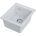 Кухонная мойка Omoikiri Omishima 41 WH Glossy Natceramic, врезной монтаж, белый глянцевый 4997481