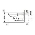 Унитаз подвесной Duravit D-Code, для инвалидов, 700x360, без крышки-сидения 22280900002