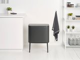 Мусорный бак Brabantia Bo Touch Bin 3x11л, трёхсекционный, тёмно-серый 233586
