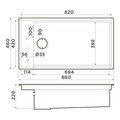 Кухонная мойка Omoikiri Kinaru Pro 86-U/I-GB Artceramic, графит 4997027