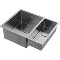 Кухонная мойка Omoikiri Taki 58-2-U/IF-IN-L, две чаши, левая, матовая сталь 4993768
