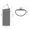 Мусорный бак Brabantia Touch Bin New, 40л, чёрный матовый 114847