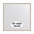 Зеркало Evoform Definite 580x580 в багетной раме 28мм, витое серебро BY 0605