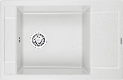 Кухонная мойка Granula 7806, 780x500, накладная, с крылом, кварц, Арктик 7806, АРКТИК