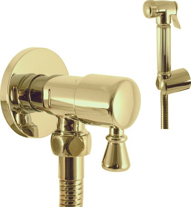Гигиенический душ RAV Slezak, на одну воду, керамический вентиль, золото MK548Z