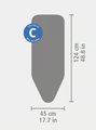 Чехол для гладильной доски Brabantia, C 124x45см, хлопок Fairtrade, подкладка 8мм, Спокойное море 236068