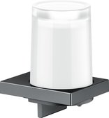 Дозатор для жидкого мыла Keuco Edition 11 настенный, 180мл, хрустальный стакан, чёрный хром шлифованный 11152 139000