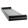 Стеклянная полка для ванной Wonzon & Woghand Carbon, чёрный матовый WW-7727