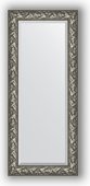 Зеркало Evoform Exclusive 640x1490 с фацетом, в багетной раме 99мм, византия серебро BY 3546