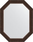 Зеркало Evoform Polygon 560x710 в багетной раме 62мм, палисандр BY 7066