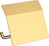 Бумагодержатель Hansgrohe AddStoris, с крышкой, полированное золото 41753990