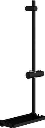 Душевая штанга AQUAme 700мм с полкой 240x120мм, чёрный AQM8201B