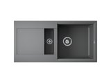 Кухонная мойка Omoikiri Sakaime 86-2-PL с крылом, Tetogranit, платина 4993203