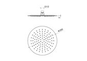 Верхний душ Aquatek d250x2, круглый, нержавеющая сталь, хром AQ2073CR