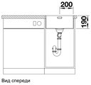 Кухонная мойка Blanco Andano 400-IF/A, клапан-автомат PushControl, полированная сталь 525244