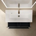 Тумба с умывальником AQUAme S3 100, подвесная, антрацит AQM900310GM+1017001000001