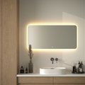 Зеркало с матированием и LED-подсветкой Defesto, 34W, 120x60см, сенсорный выключатель, тёплый белый свет DF 3818SH