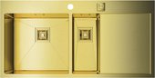 Кухонная мойка с правым крылом, нержавеющая сталь, золото Omoikiri Akisame 100-2-LG-L 4993089