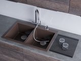 Кухонная мойка Omoikiri Bosen 80-2 DC, две чаши, тёмный шоколад 4993840