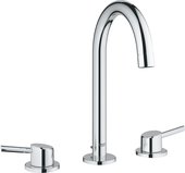 Смеситель для раковины Grohe Concetto вентильный на 3 отверстия, с донным клапаном, хром 20216001