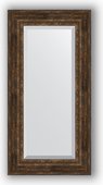 Зеркало Evoform Exclusive 620x1220 с фацетом, в багетной раме 120мм, состаренное дерево с орнаментом BY 3508