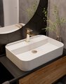 Смеситель для раковины AQUAme Parma, шлифованное золото AQM6610BG